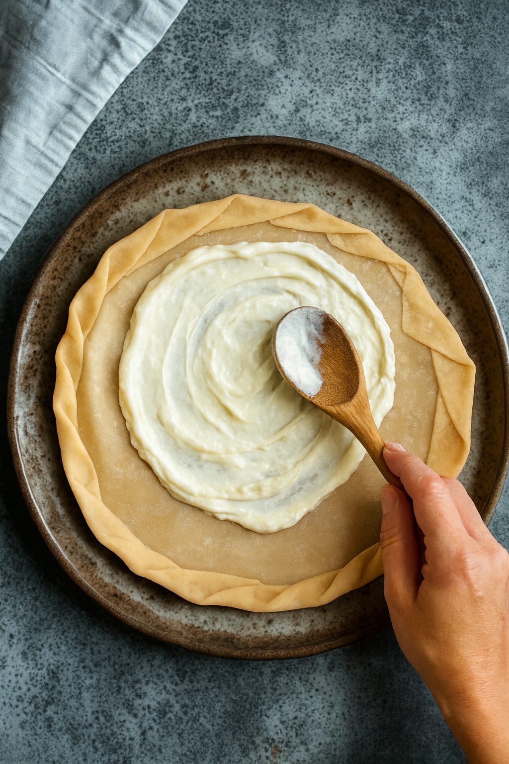 Maître Pierre pastry base with cream