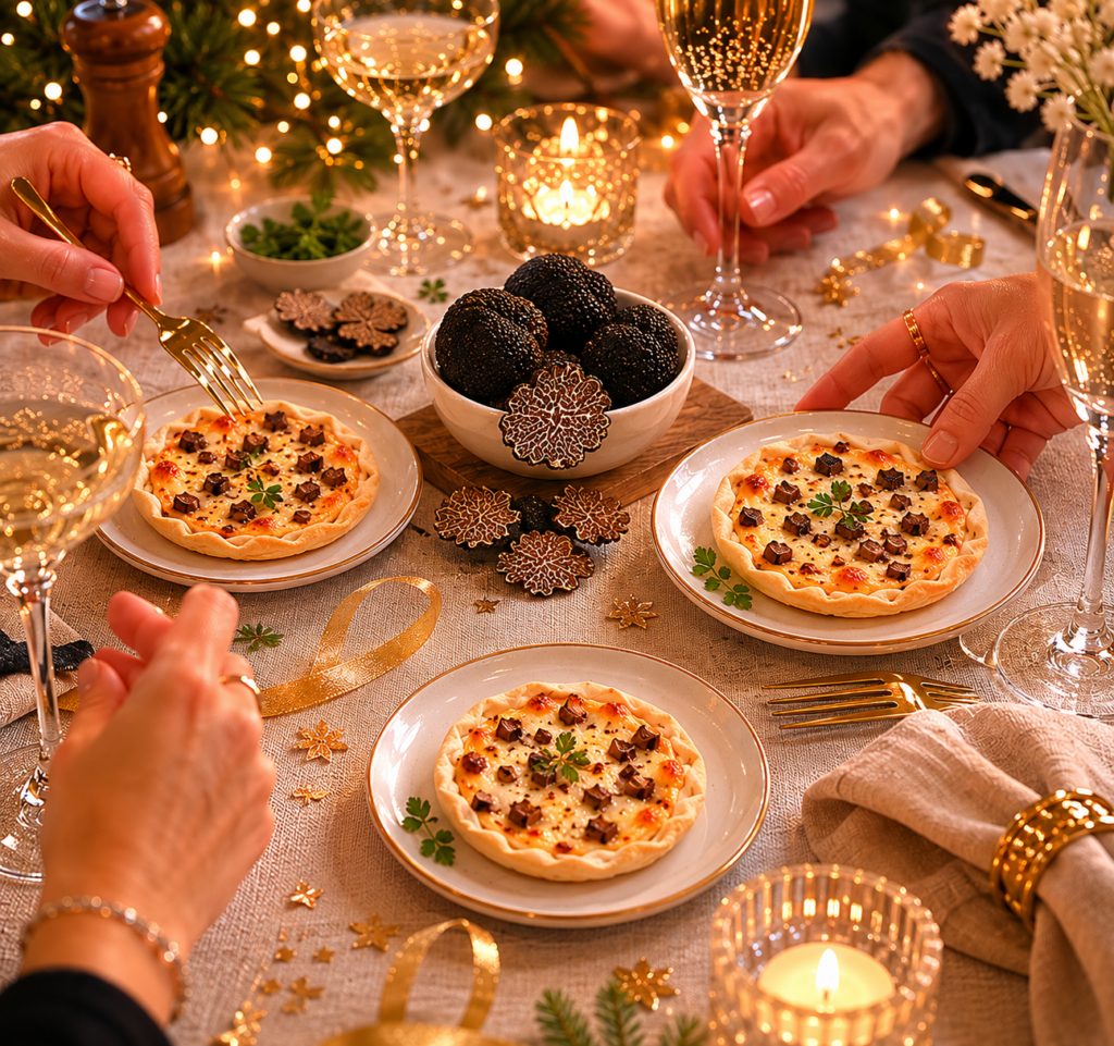 Tarte fine festive à la truffe